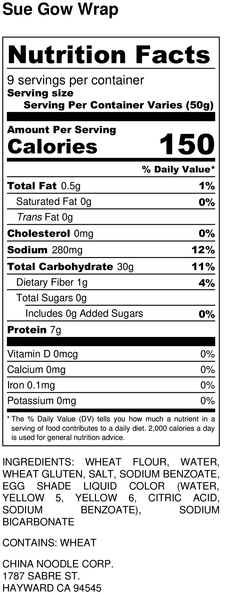 Nutrition Facts